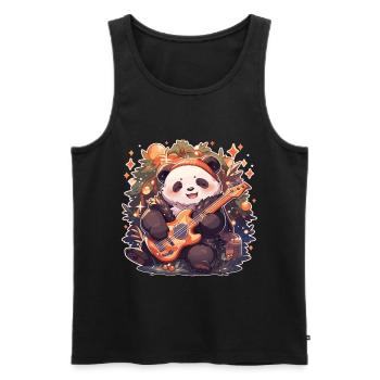 Panda Panda Ours Panda Bébé Pandas Panda Animal - Débardeur bio Premium Homme - noir - Devant - AI Model Male 178 light (178cm)