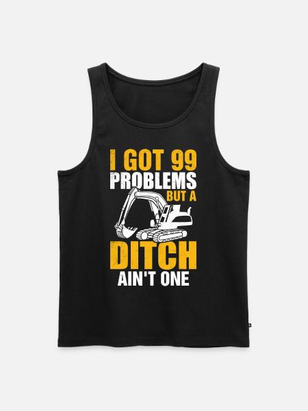Lustiger Baggerführer HEO - Männer Premium Bio Tank Top - Schwarz