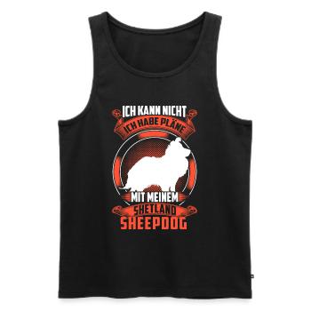 Shetland Sheepdog kann nicht Sheltie - Männer Premium Bio Tank Top - Schwarz - Vorne - Michal (187cm)