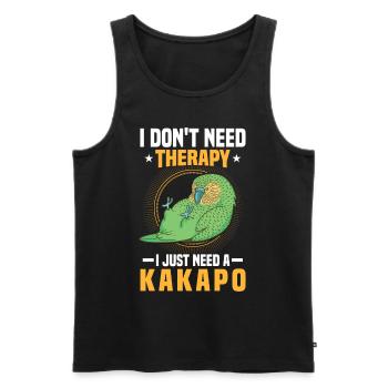 Just need kakapo flightless parrot - Men's Premium Organic Tank Top - black - Front - AI Model Male 178 light (178cm)