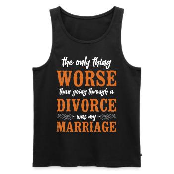Happy Divorce Party The Only Thing - Männer Premium Bio Tank Top - Schwarz - Vorne - Michal (187cm)