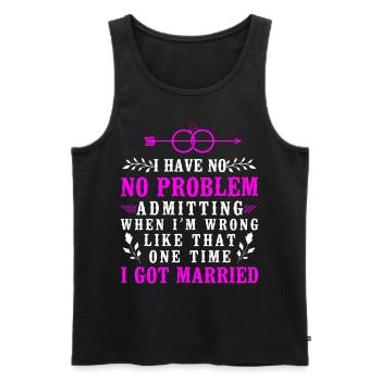 Happy Divorce Party I Have No - Men's Premium Organic Tank Top - black - Front - AI Model Male 178 light (178cm)