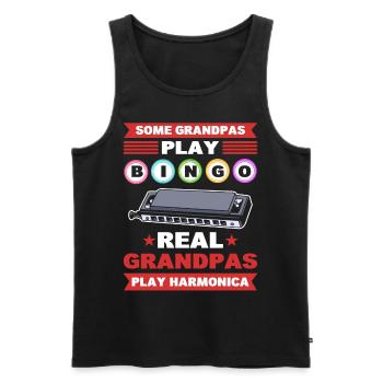 Manche Großväter spielen Bingo Echte Großväter - Männer Premium Bio Tank Top - Schwarz - Vorne - Michal (187cm)