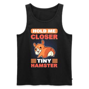 Tiens-moi plus près, petit hamster - Débardeur bio Premium Homme - noir - Devant - Michal (187cm)