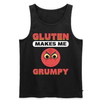 Gluten macht mich mürrisch Glutenfreie Diät - Männer Premium Bio Tank Top - Schwarz - Vorne - AI Model Male 178 light (178cm)