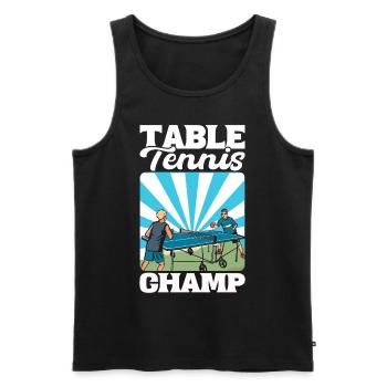 Table Tennis Champion Ping Pong - Débardeur bio Premium Homme - noir - Devant - Michal (187cm)