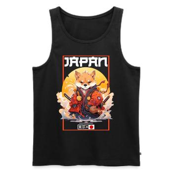 Asia Corki Japanese Samurai Samurai - Men's Premium Organic Tank Top - black - Front - Michal (187cm)