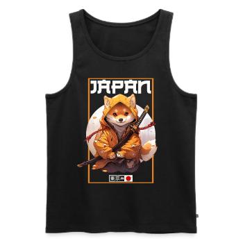 Asia Corki Japanese Samurai Samurai - Men's Premium Organic Tank Top - black - Front - Michal (187cm)