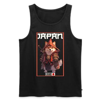 Asia Corki Japanese Samurai Samurai - Men's Premium Organic Tank Top - black - Front - Michal (187cm)