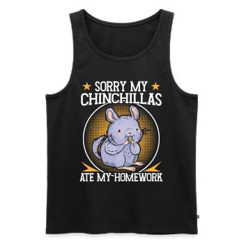 Chinchilla Rodent Woolly Mouse - Men's Premium Organic Tank Top - black - Front - AI Model Male 178 light (178cm)