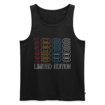 Limited Edition 1966 Geburtstag 1966 Vintage Retro - Männer Premium Bio Tank Top - Schwarz - Vorne - Michal (187cm)