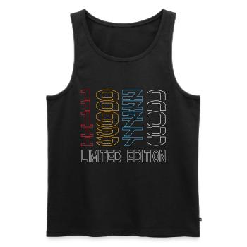 Limited Edition 1970 Geburtstag 1970 Vintage Retro - Männer Premium Bio Tank Top - Schwarz - Vorne - Michal (187cm)