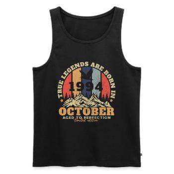 Original October 1994 vintage anniversary 1994 - Men's Premium Organic Tank Top - black - Front - AI Model Male 178 light (178cm)