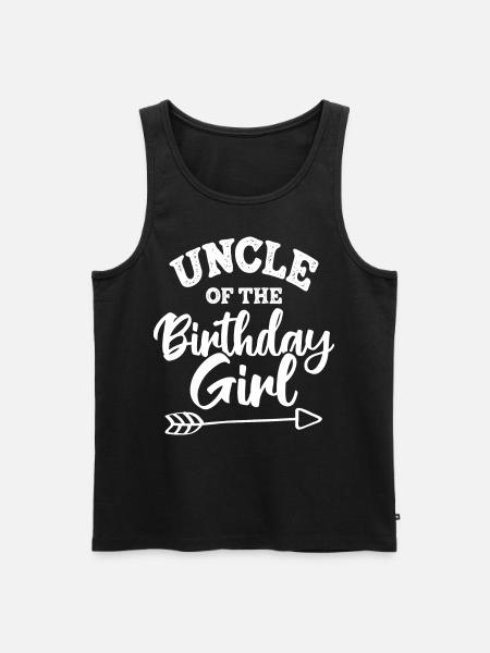 Oncle de la fille d’anniversaire - Débardeur bio Premium Homme - noir