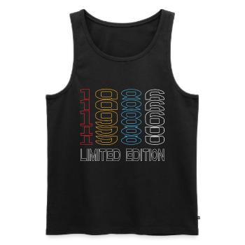 Limited Edition 1986 Geburtstag 1986 Vintage Retro - Männer Premium Bio Tank Top - Schwarz - Vorne - Michal (187cm)
