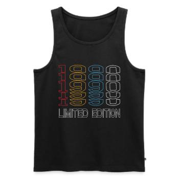Limited Edition 1990 Birthday 1990 Vintage Retro - Men's Premium Organic Tank Top - black - Front - Michal (187cm)