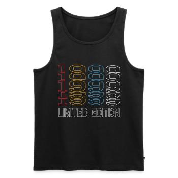Limited Edition 1999 Geburtstag 1999 Vintage Retro - Männer Premium Bio Tank Top - Schwarz - Vorne - Michal (187cm)