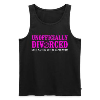 Happy Divorce Party officieusement - Débardeur bio Premium Homme - noir - Devant - Michal (187cm)