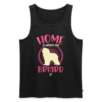 Zuhause ist wo mein Briard ist Berger de Brie - Männer Premium Bio Tank Top - Schwarz - Vorne - Michal (187cm)