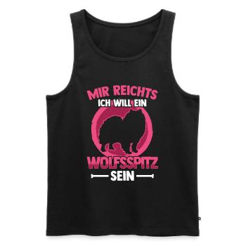 Will ein Wolfsspitz sein Deutscher Spitz - Männer Premium Bio Tank Top - Schwarz - Vorne - Michal (187cm)