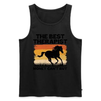 American Quarter Horse Equestrian Horse Lover Hors - Männer Premium Bio Tank Top - Schwarz - Vorne - AI Model Male 178 light (178cm)