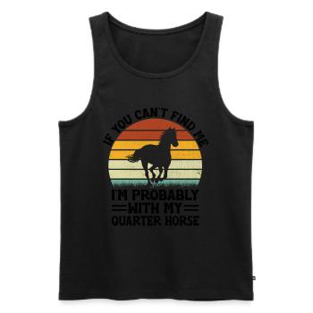 American Quarter Horse Equestrian Horse Lover Hors - Männer Premium Bio Tank Top - Schwarz - Vorne - Michal (187cm)