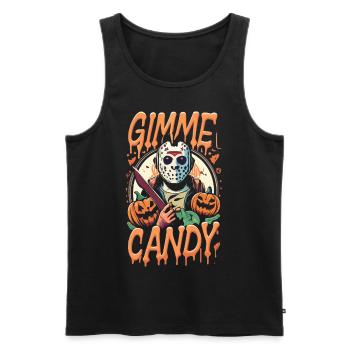 Halloween Gimme Candy Spooky Season - Men's Premium Organic Tank Top - black - Front - Michal (187cm)