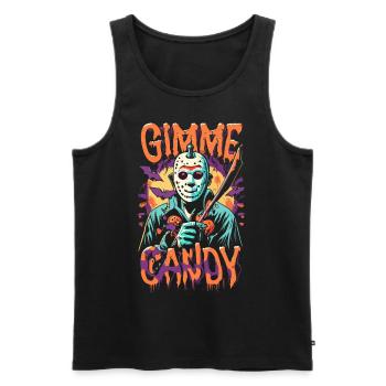 Halloween Gimme Candy Spooky Season - Men's Premium Organic Tank Top - black - Front - Michal (187cm)