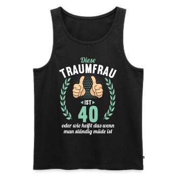 Diese Traumfrau ist 40 Jahre 40 Geburtstag - Männer Premium Bio Tank Top - Schwarz - Vorne - Michal (187cm)