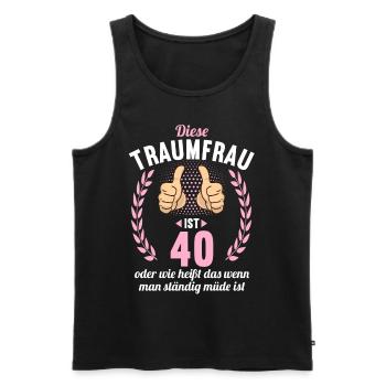 Diese Traumfrau ist 40 Jahre 40 Geburtstag - Männer Premium Bio Tank Top - Schwarz - Vorne - Michal (187cm)