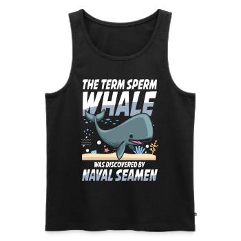 Term Sperm Whale Was Discovered By Naval Seamen - Männer Premium Bio Tank Top - Schwarz - Vorne - Michal (187cm)