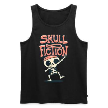 Totenkopf Skull Fiction Totenschädel - Männer Premium Bio Tank Top - Schwarz - Vorne - Michal (187cm)
