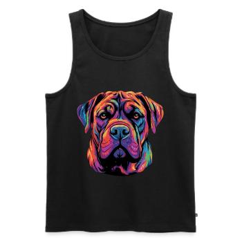 Presa Canario Cane Corso Dogo Canario - Men's Premium Organic Tank Top - black - Front - Michal (187cm)
