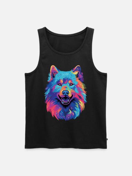 Samojede Schlittenhund Samojeden - Männer Premium Bio Tank Top - Schwarz