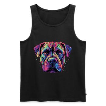 Presa Canario Cane Corso Dogo Canario - Men's Premium Organic Tank Top - black - Front - Michal (187cm)