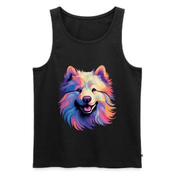 Samojede Schlittenhund Samojeden - Männer Premium Bio Tank Top - Schwarz - Vorne - AI Model Male 178 light (178cm)