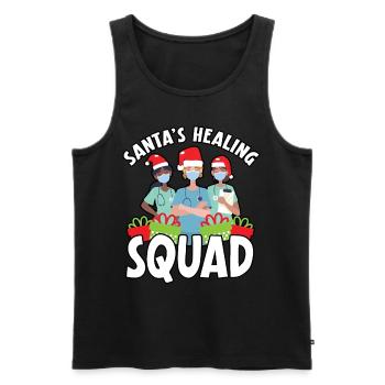 Santa's Healing Squad Nurse Christmas - Men's Premium Organic Tank Top - black - Front - Michal (187cm)