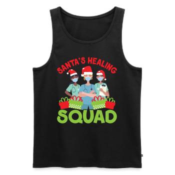 Santa's Healing Squad Nurse Christmas - Men's Premium Organic Tank Top - black - Front - Michal (187cm)