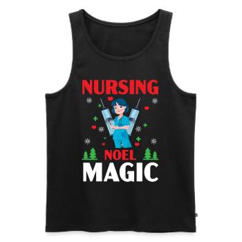 Soins infirmiers Noel Magic Medical Patients - Débardeur bio Premium Homme - noir - Devant - Michal (187cm)
