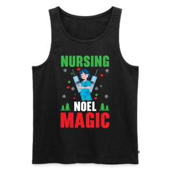 Soins infirmiers Noel Magic Medical Patients - Débardeur bio Premium Homme - noir - Devant - Michal (187cm)