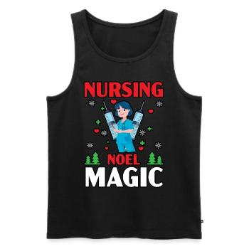 Soins infirmiers Noel Magic Medical Patients - Débardeur bio Premium Homme - noir - Devant - Michal (187cm)