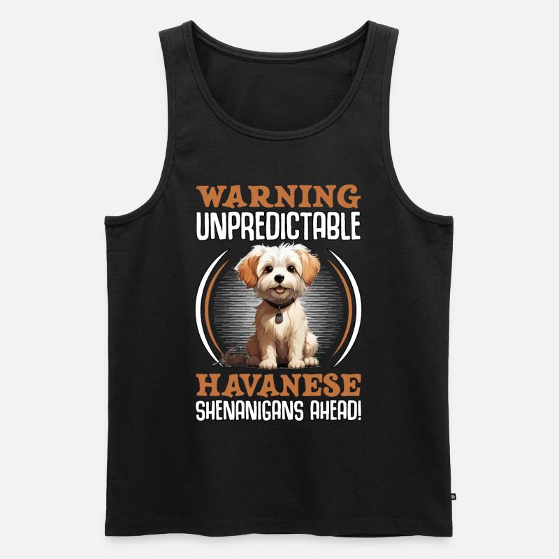 Warning unpredictable Havanese Shenanigans ahead - Männer Premium Bio Tank Top - Schwarz