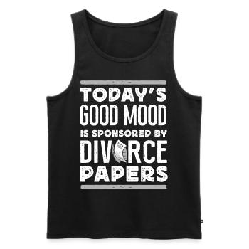 Happy Divorce Party Today's Good - Männer Premium Bio Tank Top - Schwarz - Vorne - Michal (187cm)