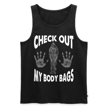 Funny Forensic Scientist Science Investigator - Men's Premium Organic Tank Top - black - Front - Michal (187cm)