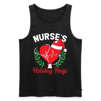Les vacances de l’infirmière étreignent Nursing Medi - Débardeur bio Premium Homme - noir - Devant - Michal (187cm)