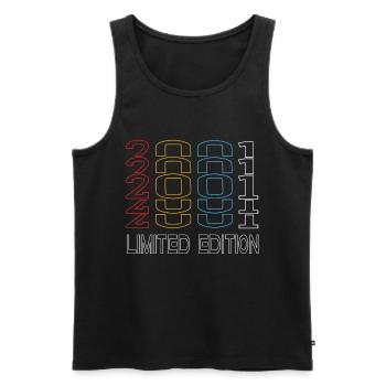 Limited Edition 2001 Geburtstag 2001 Vintage Retro - Männer Premium Bio Tank Top - Schwarz - Vorne - Michal (187cm)