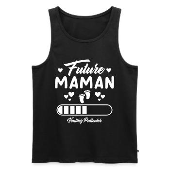Future Maman Cadeau Nouvelle Naissance Future Mama - Débardeur bio Premium Homme - noir - Devant - Michal (187cm)