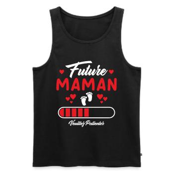 Future Maman Cadeau Nouvelle Naissance Future Mama - Débardeur bio Premium Homme - noir - Devant - Michal (187cm)