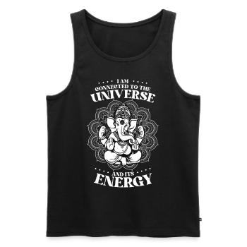 Mandala Yoga Elephant Zen Meditation Quote Buddhis - Männer Premium Bio Tank Top - Schwarz - Vorne - Michal (187cm)