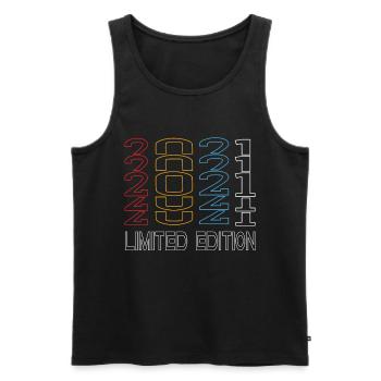 Limited Edition 2021 Birthday 2021 Vintage Retro - Men's Premium Organic Tank Top - black - Front - Michal (187cm)